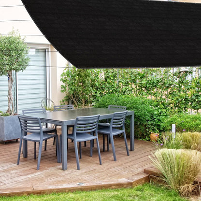 SPORTYOUTH 70% Shade Cloth for Patio, 10x50 ft Mesh Tarp with Grommets, UV Resistant Black Sunblock
