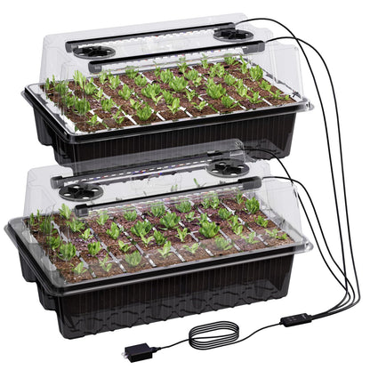Patigrow 80-Cell Self-Watering Seed Starter Tray with Grow Light, Seed Starter Kit with 4.07”