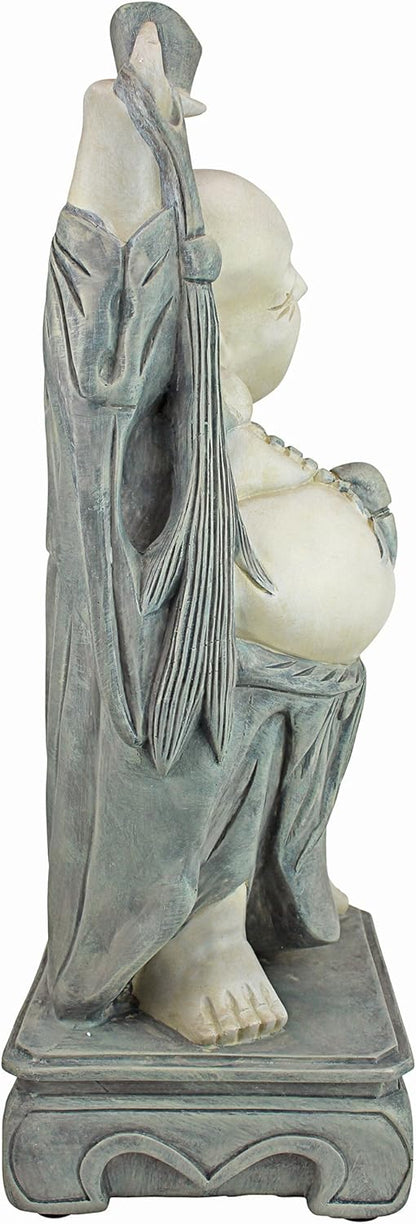 Design Toscano Jolly Hotei Laughing Man Asian Decor Indoor/Outdoor Garden Statue, 26 inches tall
