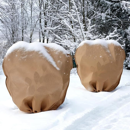 6 Pcs Winter Plant Covers Freeze Protection Reusable Plant Protector Bag with Drawstring Warm