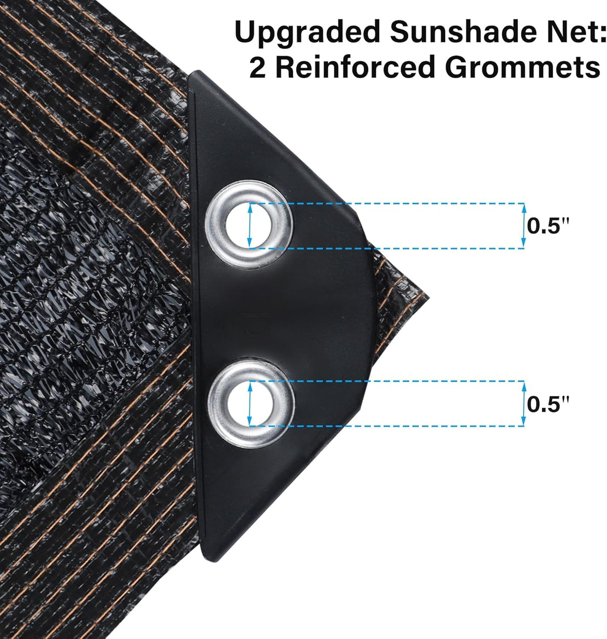 winemana 70% Black Shade Cloth, 6.6 x 10 FT Mesh Tarp with Grommets, Garden Sunblock Shade Cloth