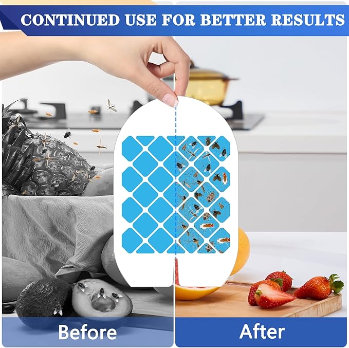 X-PEST Fly Trap Indoor, Gnat Traps with Light Tube, Plug in to Catch Flying Insects, Like Flies