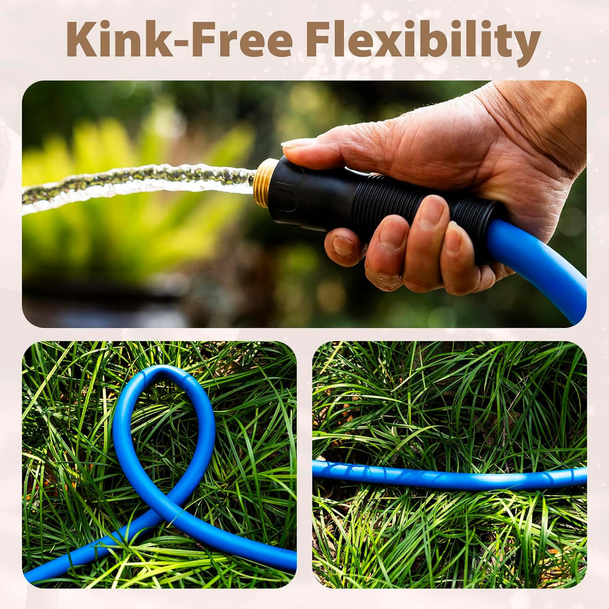 5/8" Hot/Cold Water Hose 20ft, -50℉ To 190℉ Heavy Duty,Flexible,Burst 600 Psi 3/4" Brass Fittings