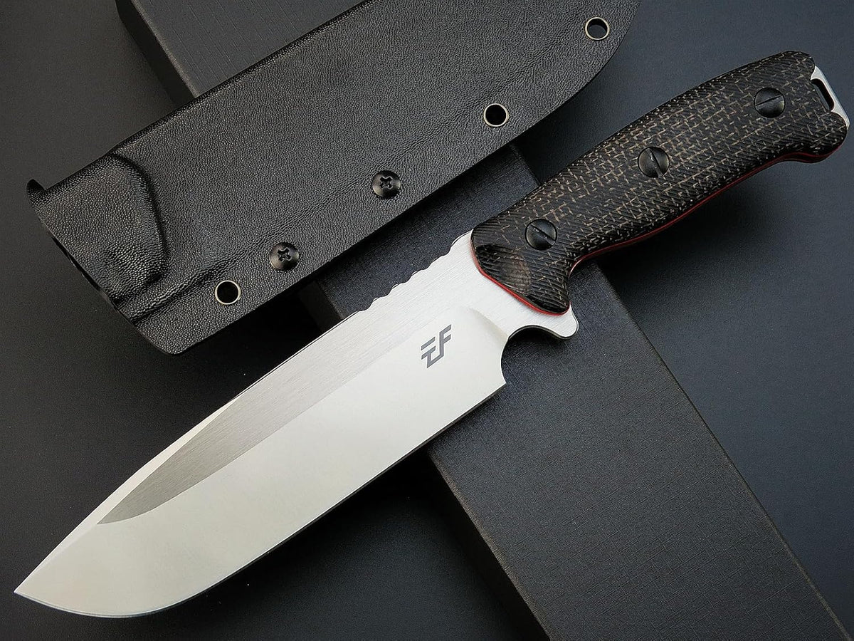 Eafengrow EF143 Fixed Blade Knife AUS-10 Steel Blade Micarta Handle Full Tang EDC Tool Straight