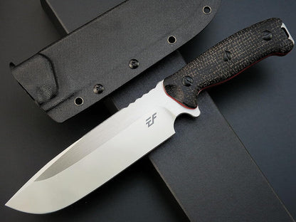 Eafengrow EF143 Fixed Blade Knife AUS-10 Steel Blade Micarta Handle Full Tang EDC Tool Straight