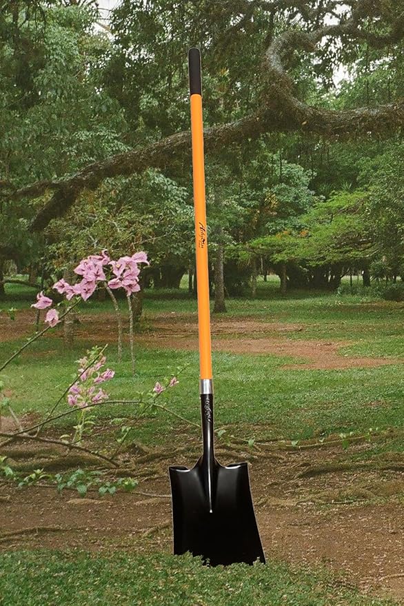 Ashman Heavy-Duty Transfer Shovel (6 Pack) with 47-Inch long Durable Handle and Blade- Ideal for