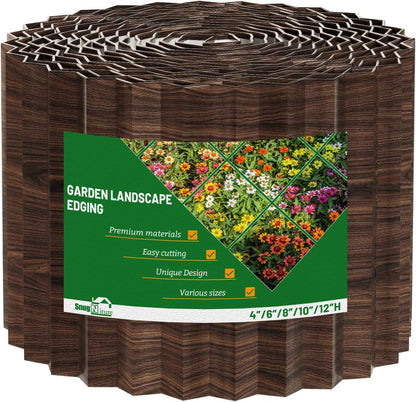 SnugNiture Corrugated Metal Garden Edging,6" x 20' Sturdy Lawn Edging Border,Landscape Edging