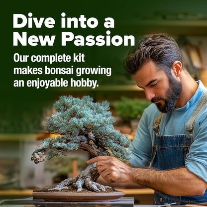 Bonsai Tree Kit 𝗨𝗦𝗔 Gifts for Men & Women - Grow 4 Bonsai Trees - Unique Gardening Crafts for