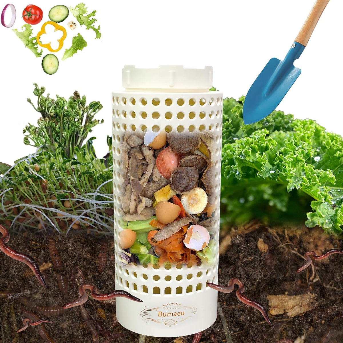 Underground Worm Farm, Garden Mini vermicomposting bin for use in Outdoor Gardening from Kitchen