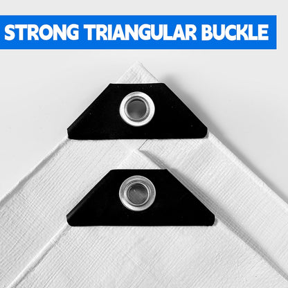 Tarp 6x8 ft Heavy Duty 12mil 100% Waterproof High Durability Multipurpose,Uv Resistant,White Tarp