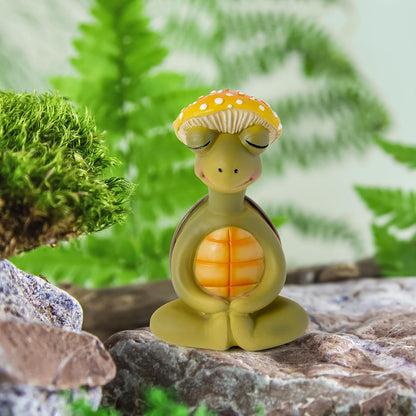 Meditation Turtle Resin Statue - Yoga Meditation Turtle Statue for Desk Living Room Resin Figurine