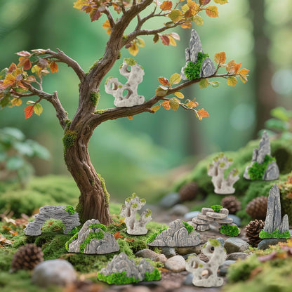 27 Pcs 9 Styles Zen Garden Accessories, Miniature Rockery Decoration Mini Garden Accessories for