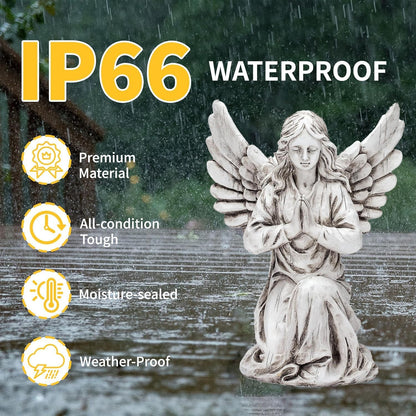 Praying Angel Garden Statue – Outdoor Kneeling Angel Figurine for Yard, Patio, Memorial Decor