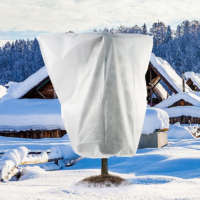 2 Packs Plant Cover, 7 Ft x 6 Ft Frost Winter Protection Tree Wrap Bag, Cold Weather Protection