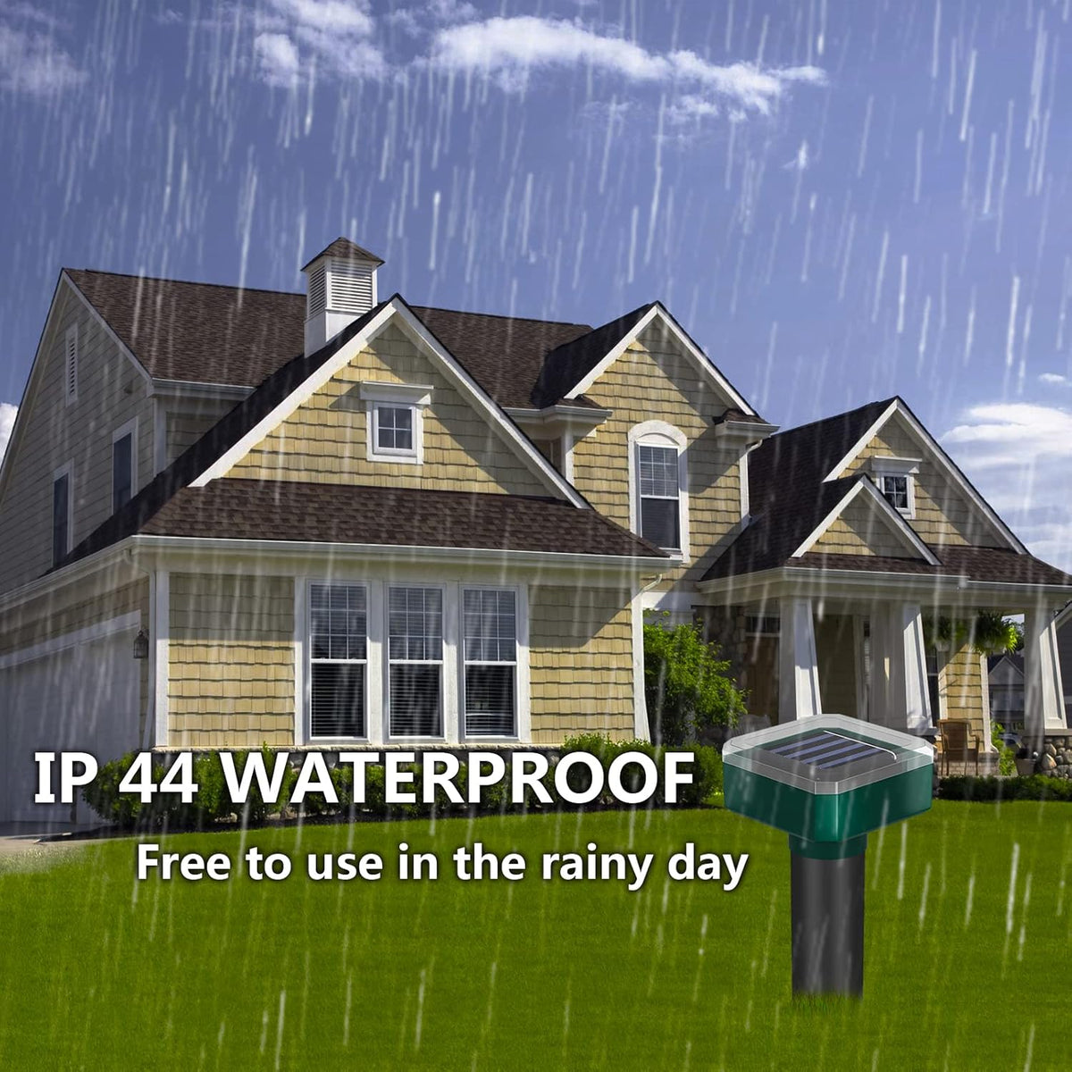 Snake Repellent for Yard & Outdoors - Solar-Powered Sonic Snake Deterrent Devices, Waterproof, Pet