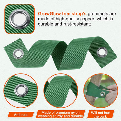 3 Pack 18" Tree Stake Kit, Heavy Duty Spiral Stakes and Supports for Leaning and Young Trees