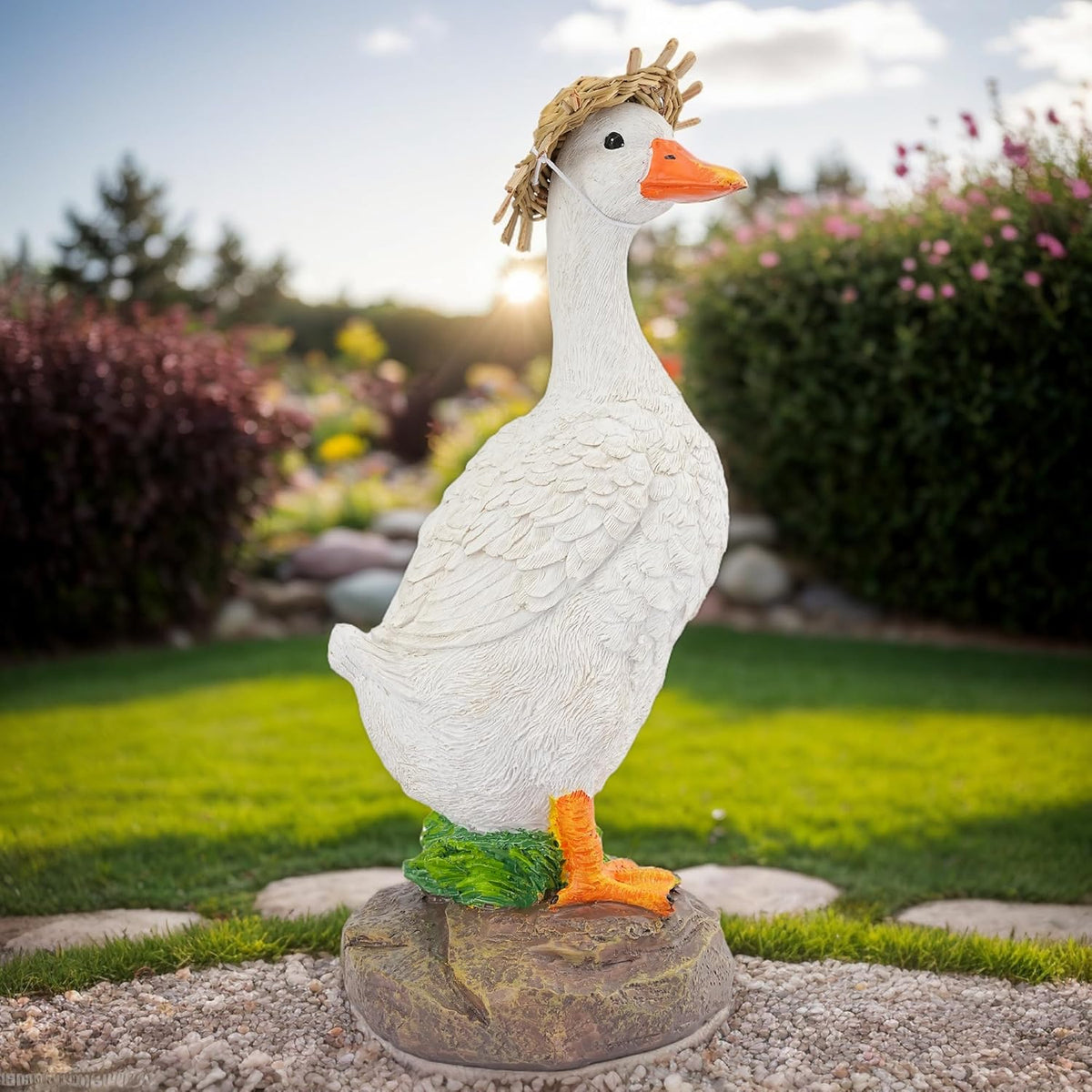 Realistic Duck Statues, Funny Duck Fence Decoration, Resin Duck Decor, Outdoor Animal Statue, Duck