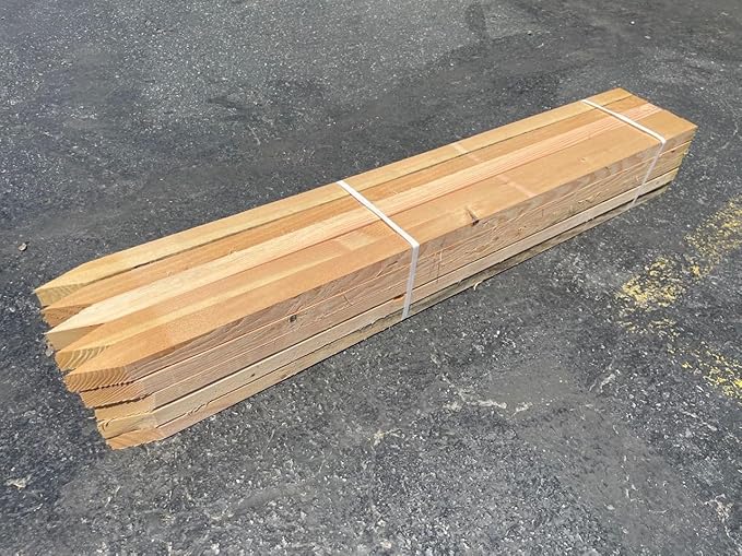 Sandbaggy 48" Wooden Grading Stakes - Heavy Duty for Construction, Gardening, Surveying, Concrete