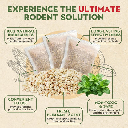 Mouse Repellent Pest Control Pouches, Safe for Pets and Humans, Natural Rodent Deterrent for Mice