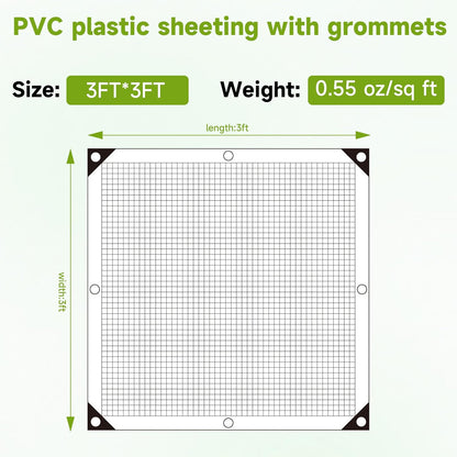 Greenhouse Cover,Clear Plastic Covering, 16Mil Thickness Heavy Duty Clear tarp for Chicken