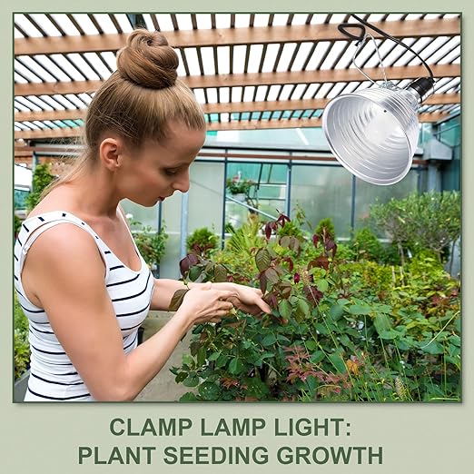 Macarrie 8 Pack Clamp Lamp Light with Aluminum Reflector, 6ft SPT-2 18awg Cord and Adjustable Stand