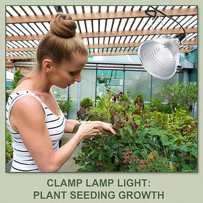 Macarrie 8 Pack Clamp Lamp Light with Aluminum Reflector, 6ft SPT-2 18awg Cord and Adjustable Stand