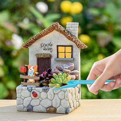 6PCS Mini Garden Hand Succulent Transplanting Tools Set, Plastic Seedling Dibber and Digging Tools