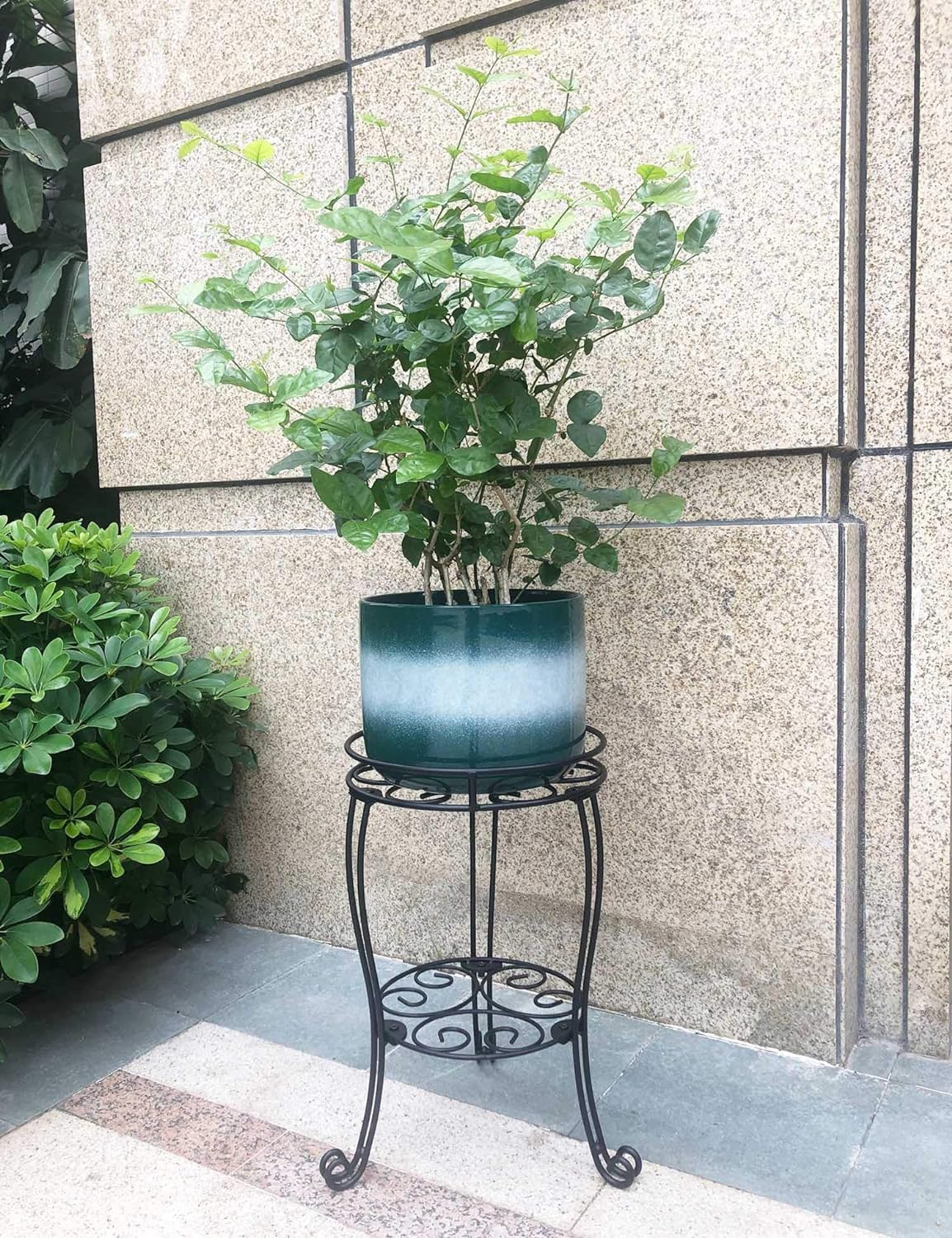 18.9inch Tall Plant Stand for Flower Pot Heavy Duty Potted Holder Indoor Outdoor Metal Rustproof