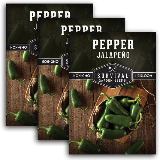 Jalapeño Pepper Seeds for Planting | Hot Heirloom Non-GMO Peppers for Pickling & Salsas – Survival