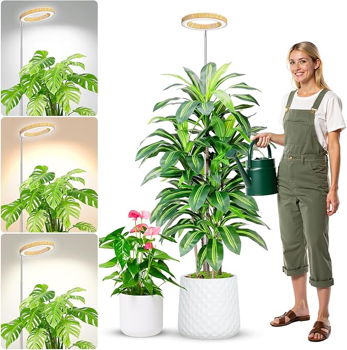 Grow Lights for Indoor Plants, Full Spectrum Plant Lights for Indoor Growing, Height Adjustable