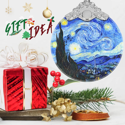 Christmas Ornament - Stained Glass Van Gogh Starry Night - Home Decor - Holiday Present Ideas