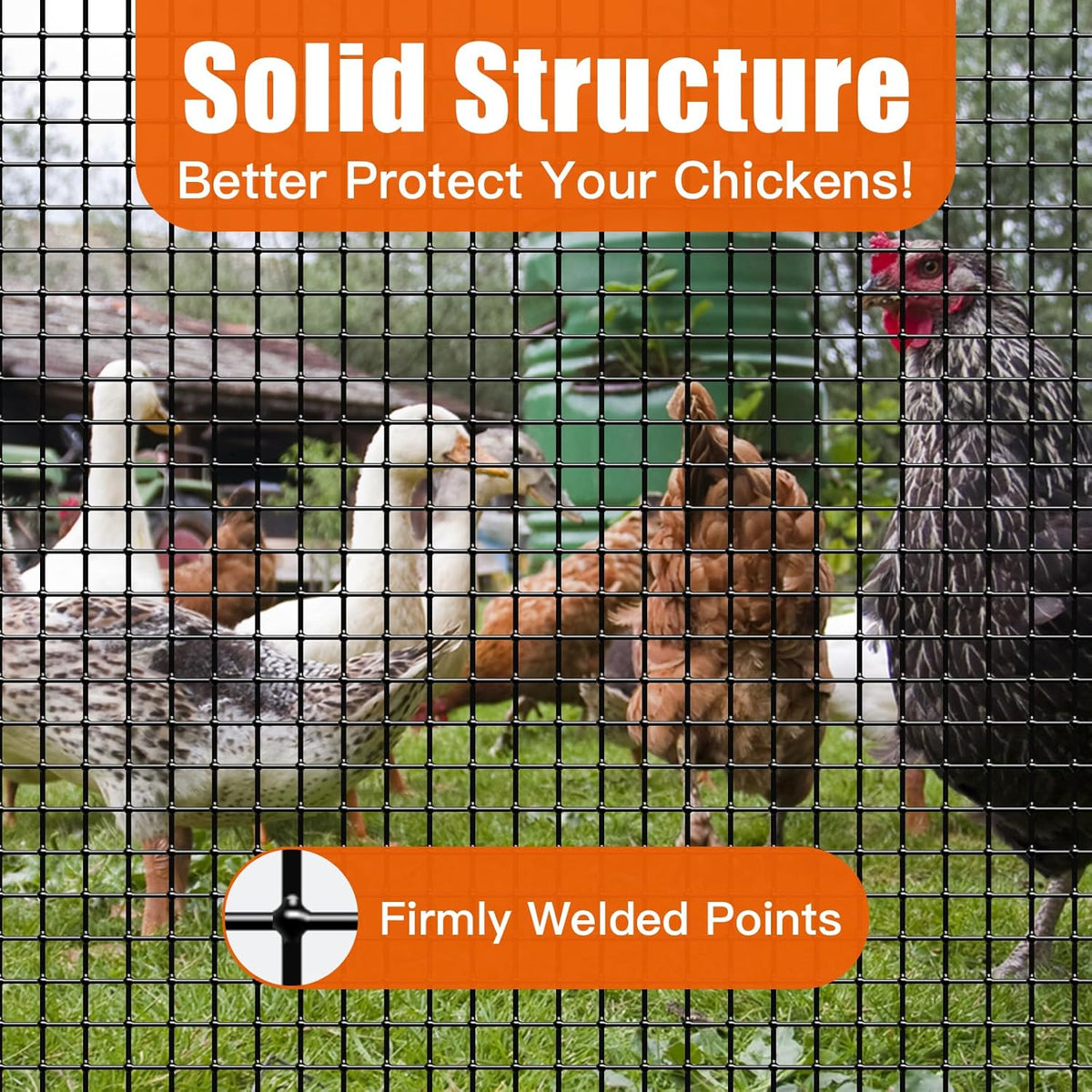 48" x 50' 1/2inch PVC Hardware Cloth Vinyl Coated Chicken Wire Fence Galvanized Welded Mesh Roll