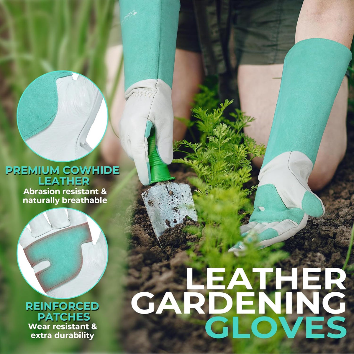HANDLANDY Long Garden Gloves Thorn Proof for Women & Men, Rose Pruning Gauntlet Gloves, Best