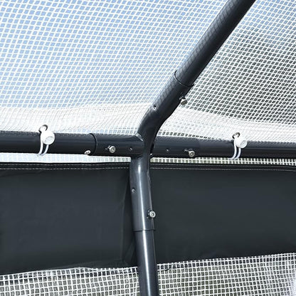 Outsunny 10' x 7' x 7' Greenhouse, Walk-in Outdoor Tunnel Green House with PE Cover, Steel Frame, 2