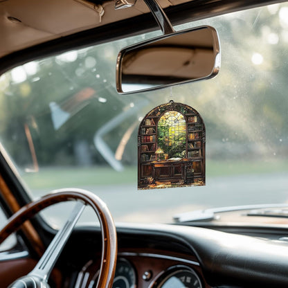 Library Books Bookish Acrylic Suncatcher Stained Glass Effect Window Car Hanging Christmas Ornament