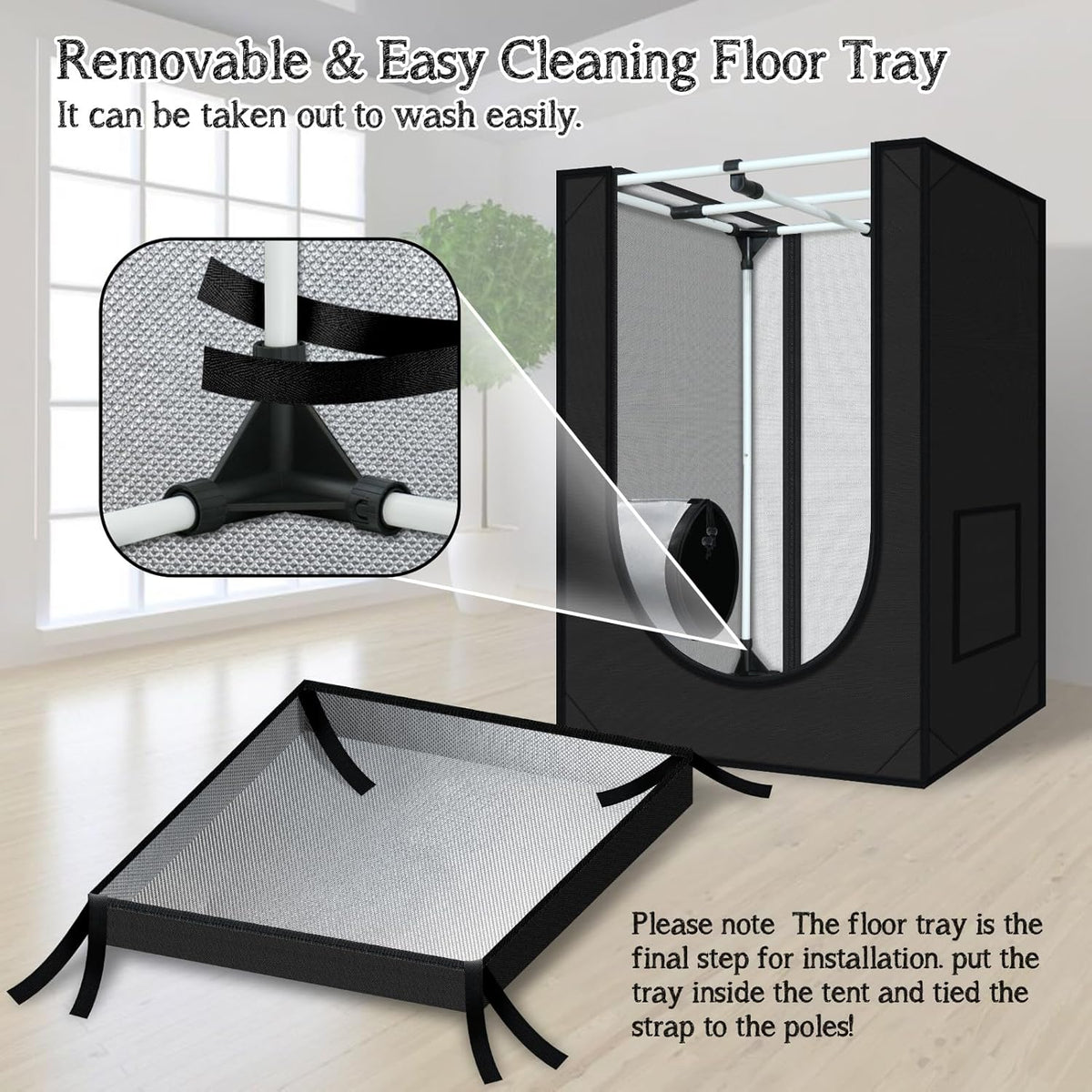 zazzy Grow Tent, 24"x24"x36" Hydroponic Mylar Grow Tent Reflective Garden Growing Dark Room with