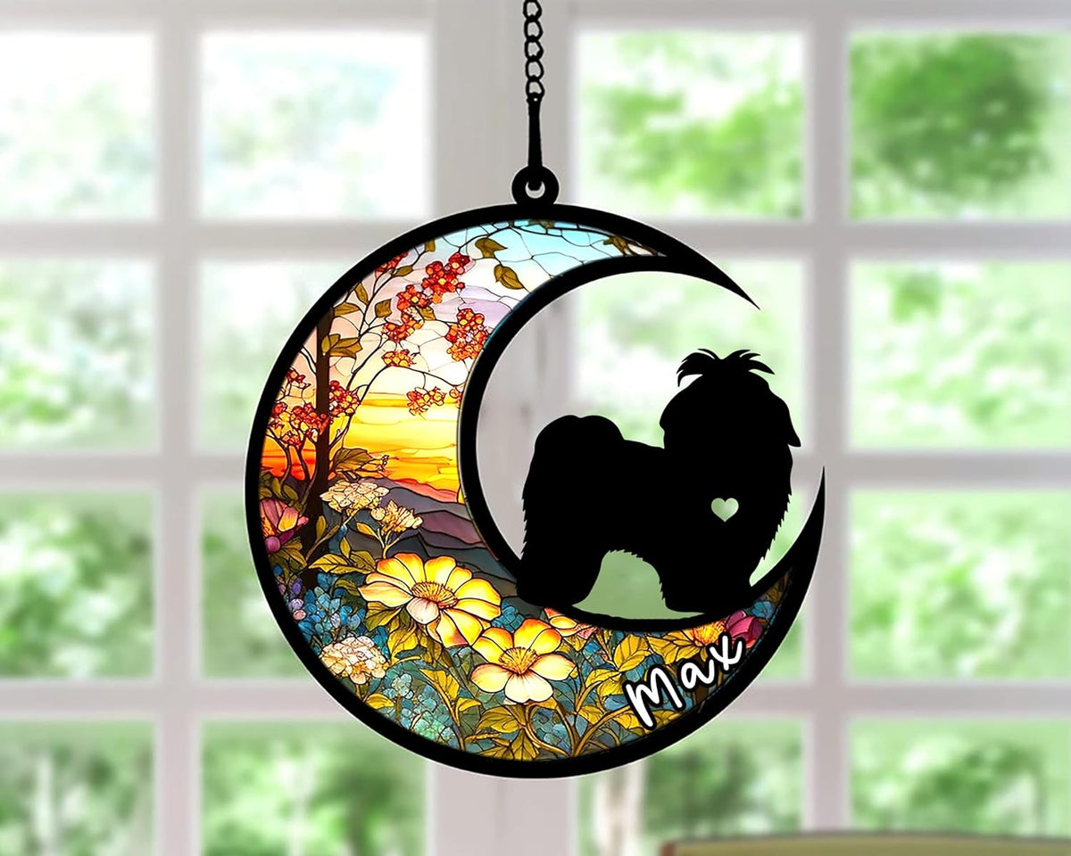 Personalized Dog Memorial, Custom Name Shih Tzu Dog Christmas Ornament with Name, Custom Breeds