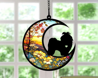 Personalized Dog Memorial, Custom Name Shih Tzu Dog Christmas Ornament with Name, Custom Breeds