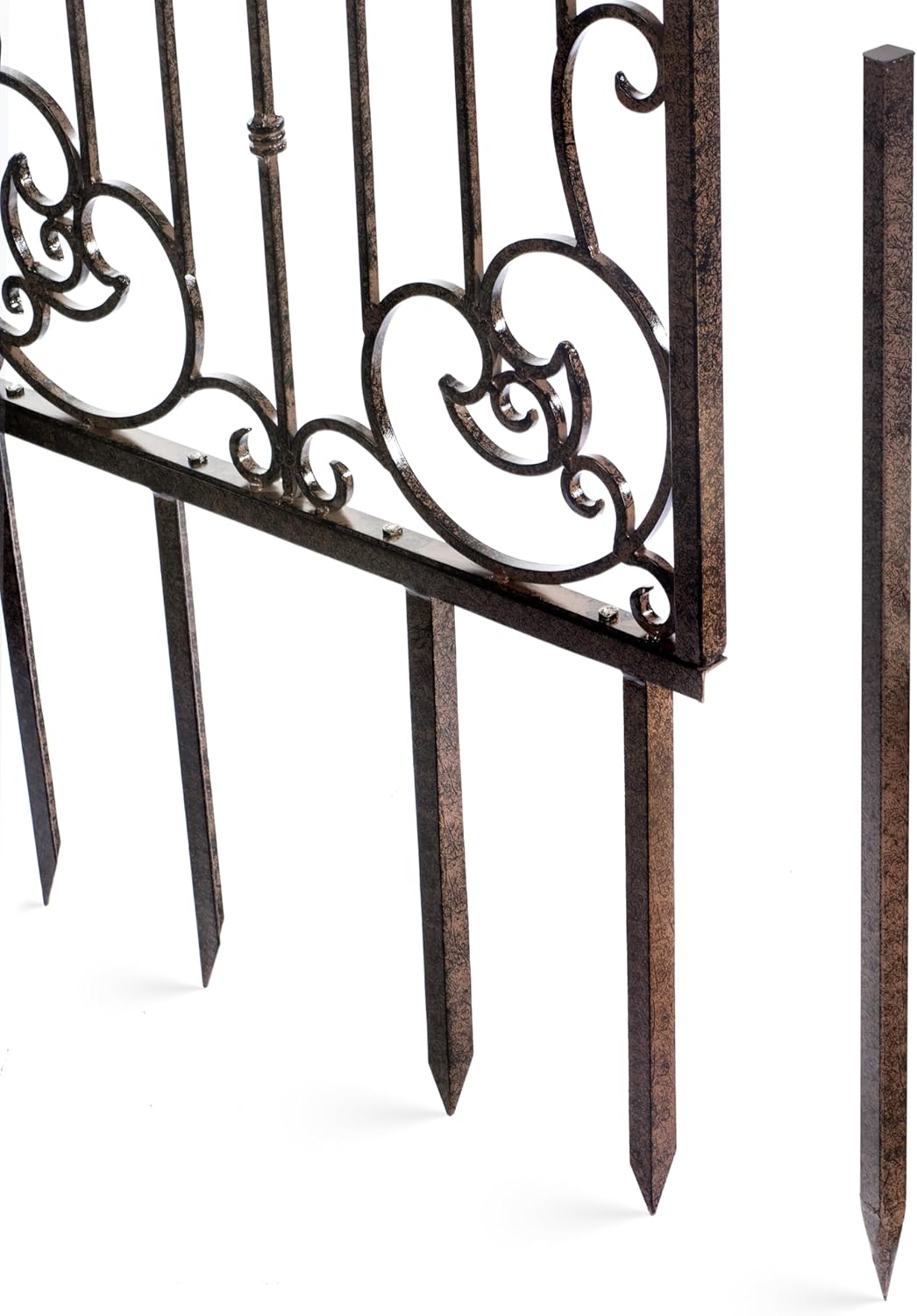 H Potter 8 Foot Tall Garden Trellis Wrought Iron Heavy Scroll Metal Decoration Lawn Patio and Wall