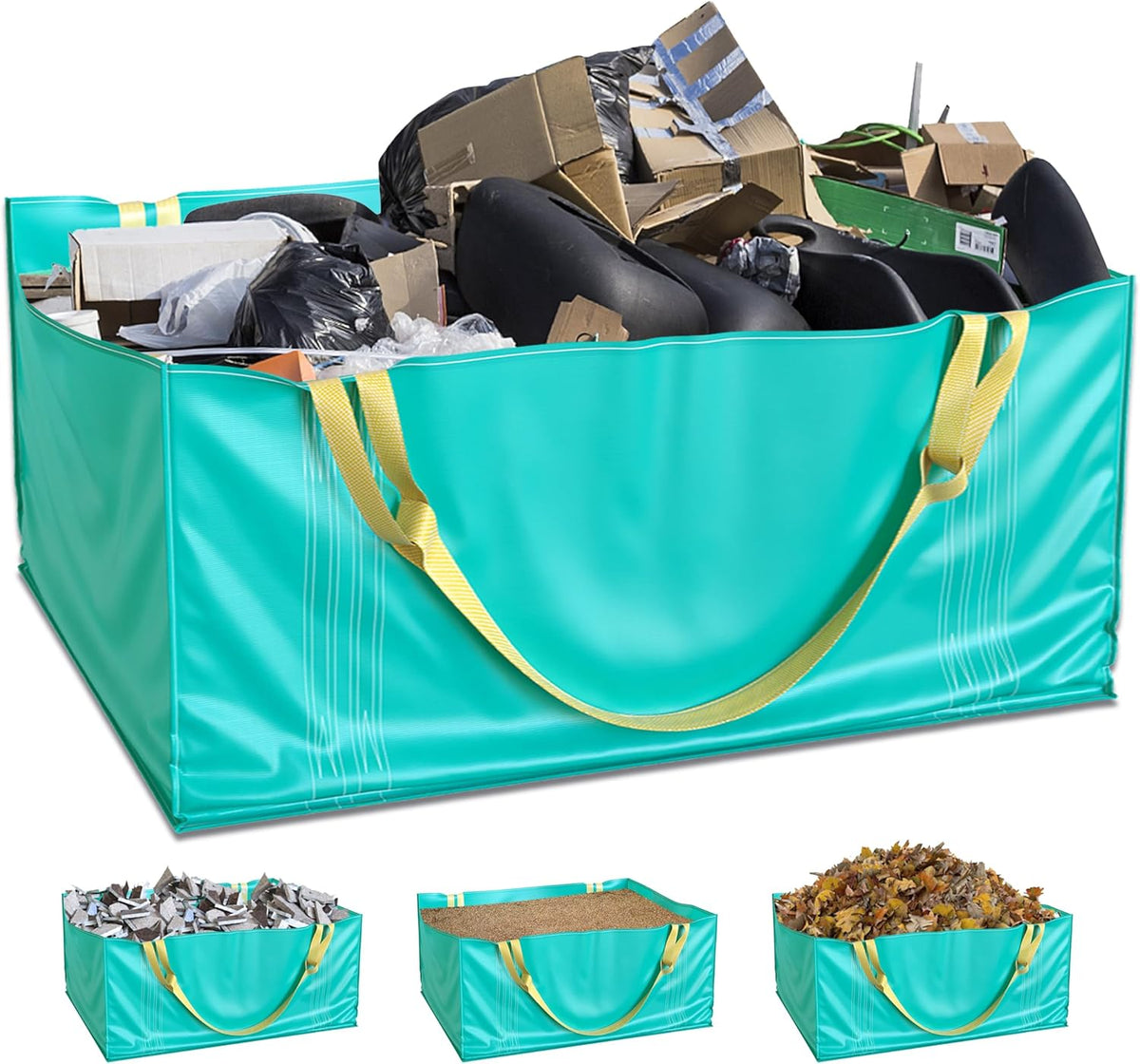 TidyFriend Dumpster Bag, Reusable Yard Waste Bags, Foldable Yard Waste Container, Trash Bag for