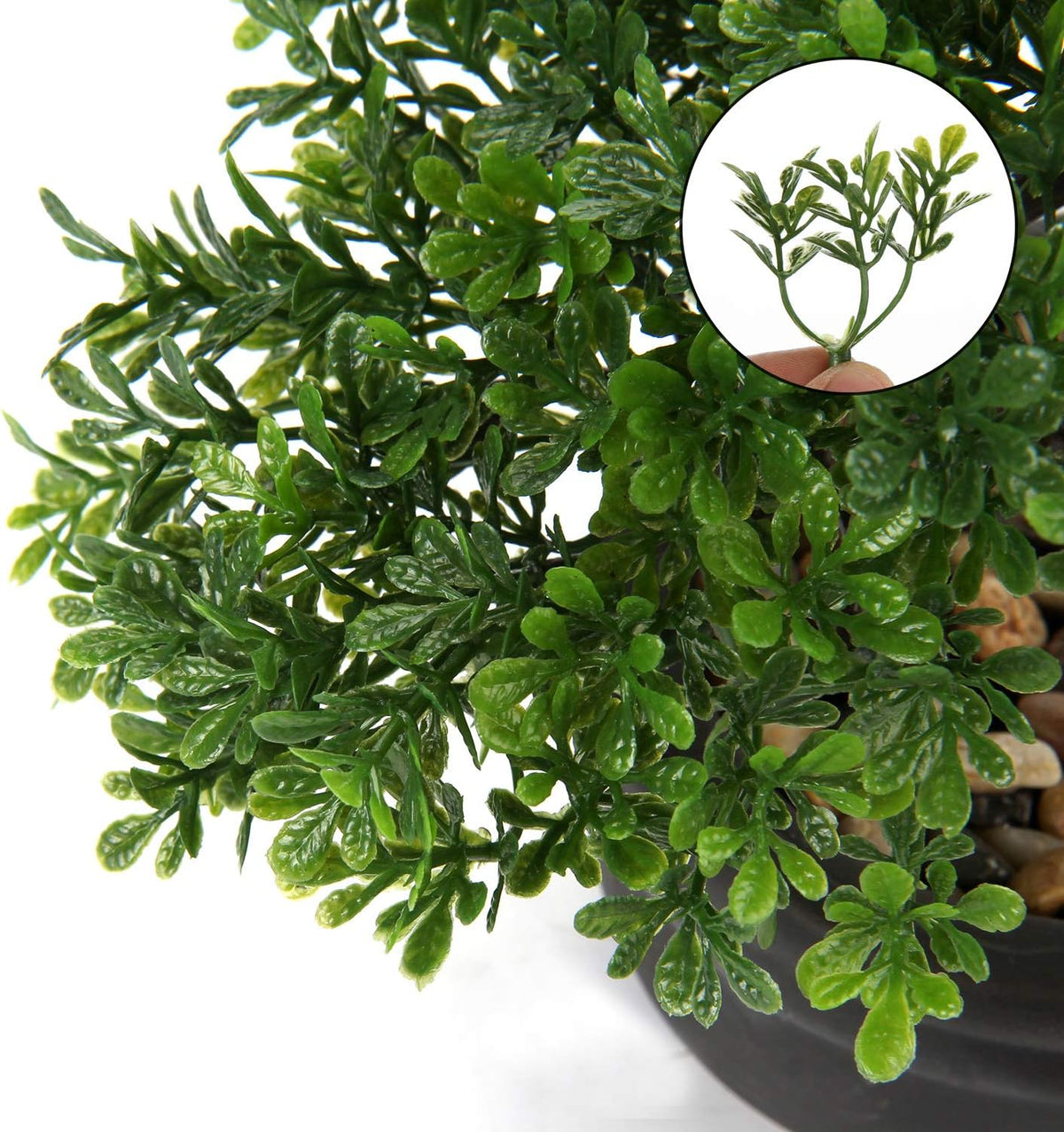 Artificial Bonsai Tree Juniper Faux Plants Indoor Small Fake Plants Decor with Ceramic Pots for
