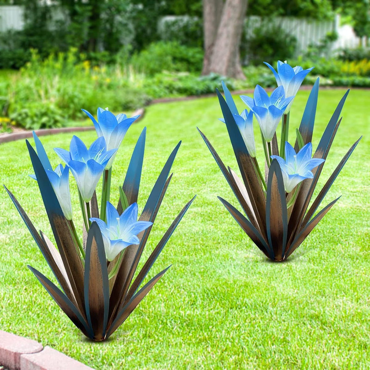 Homight Metal Agave Plants Outdoor Decor Mexican Yard Art Plants Garden Decor for Outside Metal Art