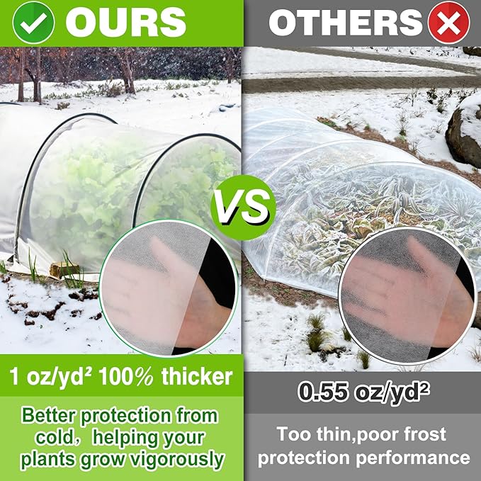 Alphatool Plant Covers Freeze Protection - 10 ft x 30 ft Frost Cloths Blankets for Outdoor Plants