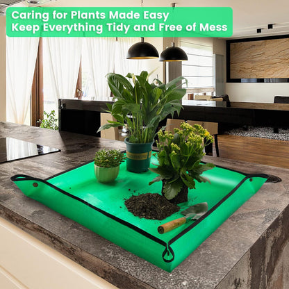 Repotting Mat for Indoor Plant Transplanting Control Mess, 26.8"X26.8" Waterproof Succulent Potting