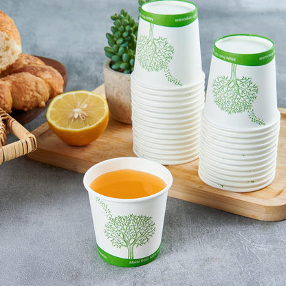 ECOLipak 500 Count Compostable Paper Cups, 4 oz Paper Espresso Coffee Cups with PLA Lined