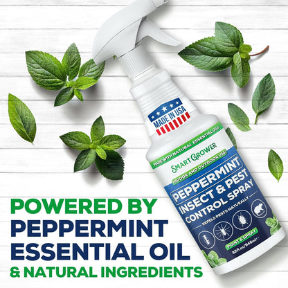 All Natural Peppermint Oil Insect & Pest Control Spray Repels Mice, Spiders, Ants, for Home