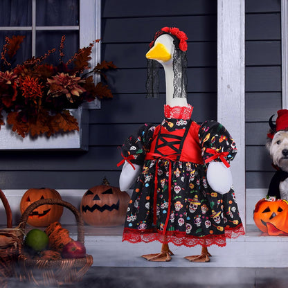 Suzile Halloween Goose Outfit Dresses Clothes for 23" Dia De Los Muertos Cement or Plastic Porch
