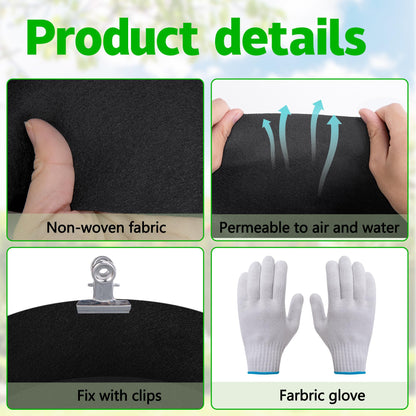 Mizelu 2 Sets 4 x 2 x 1 ft Raised Garden Bed Liner Bag, Breathable Grow Bed Fabric Liners with