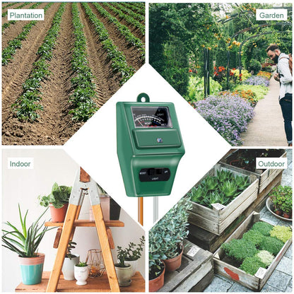 SONKIR Soil pH Meter, MS02 3-in-1 Soil Moisture/Light/pH Tester Gardening Tool Kits for Plant Care