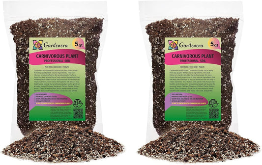 Gardenera Professional Carnivorous Plant Soil - Ready to Use for Venus Flytraps, Sundews, Pitcher